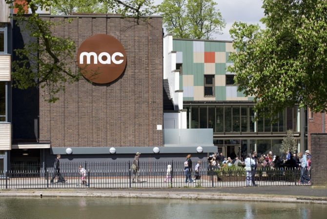mac birmingham exterior, as viewed from Cannon Hill Park