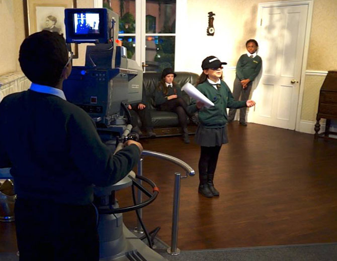 A photograph showing some children in the National Media Museum