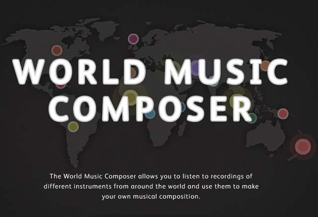 A screenshot showing the words "World Music Composer"