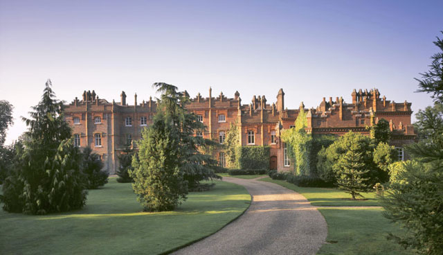 A view of the North (entrance) Front of Hughenden Manor, High Wycombe, Buckinghamshire 