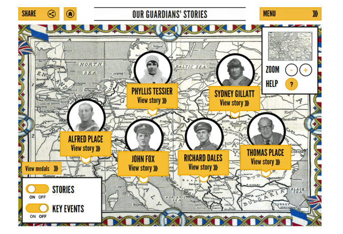 screenshot showing interactive website from mylearning