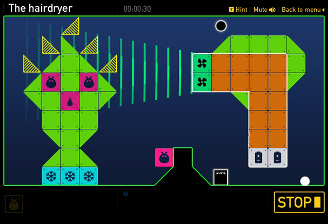 A screenshot showing some brightly coloured blocks