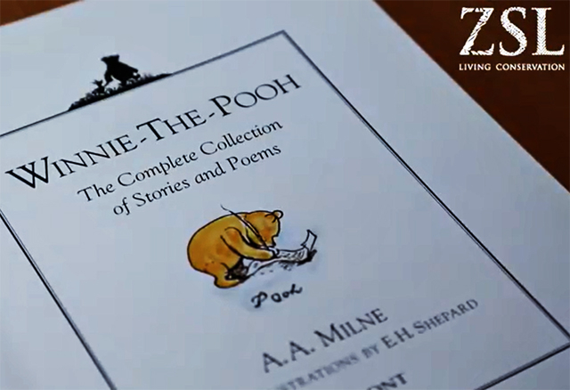 A screenshot showing the front page to the children's book Winnie the Pooh