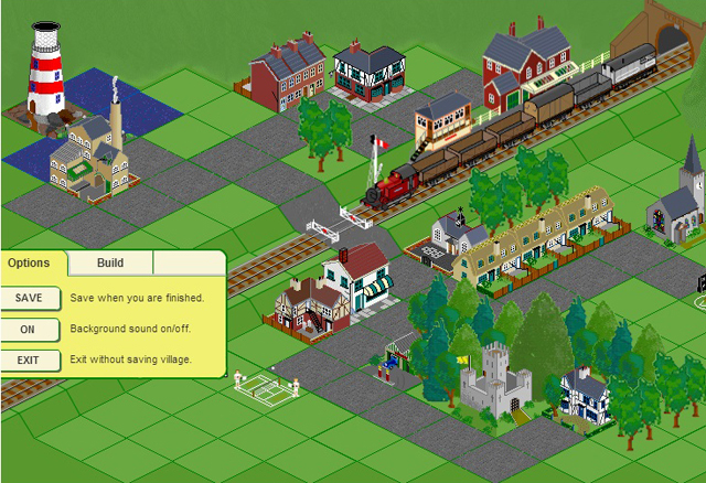 A screenshot showing a virtual village