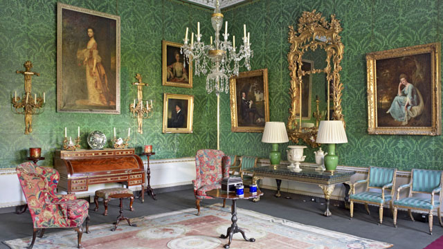 The Green Drawing Room at Clandon Park, Surrey.