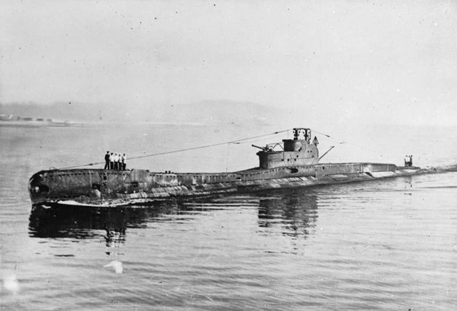 A submarine from the first world war